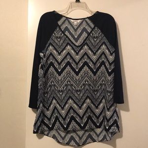 Charming Charlie Chevron Top